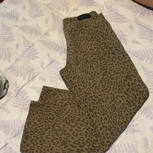 DKNY Women's Leopard Print Khaki Chinos